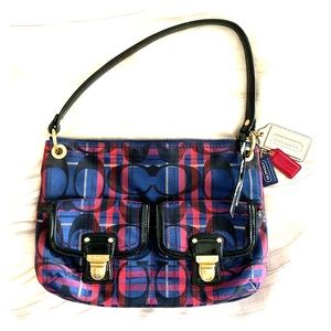 Vibrant Plaid Coach Bag *excellent condition!*